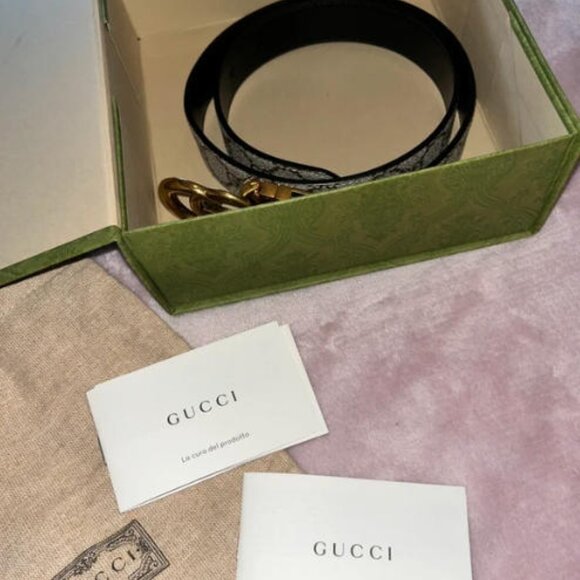 Gucci Double G Reversible Belt Sz 95cm - Picture 4 of 5